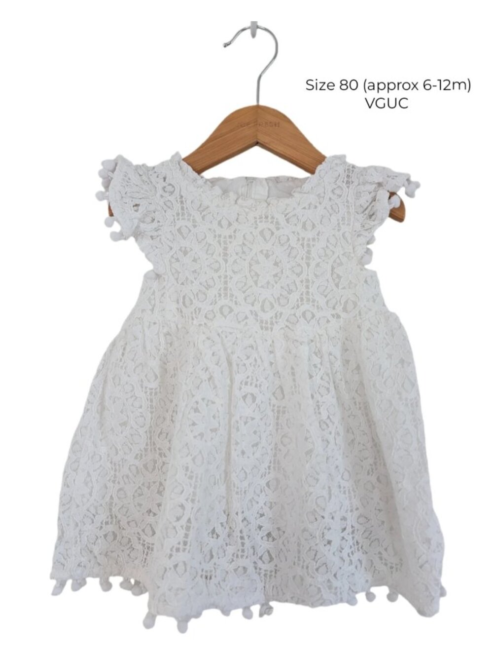 White Lace Dress 6m 12m Girls Clothing Small Shop
